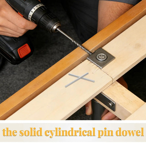 Installing Heavy Duty Stainless Steel Dowel Pins M3 Cylindrical Shelf Support Pegs Kit using drill for secure shelf