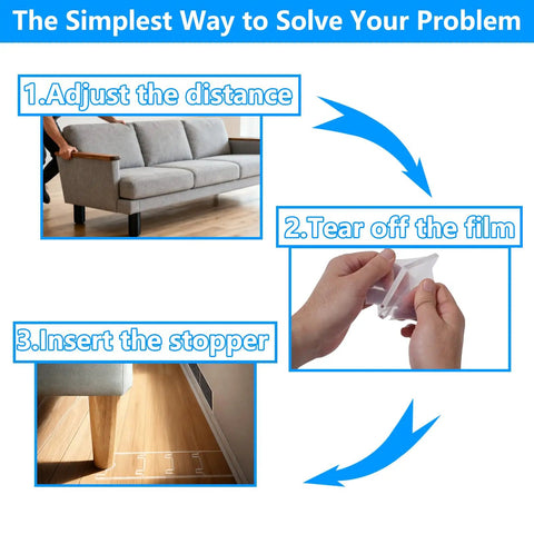 Instructions for Clear Acrylic Couch Wall Spacers Adjustable Two To Nine Inches for easy installation process.