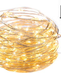 Warm White Plug In Fairy Lights 33Ft 100 LED Silver Wire Firefly String Lights With Adapter For Weddings Parties Indoor Outdoor Christmas Patio Garden Decor Vibe Starry Glow