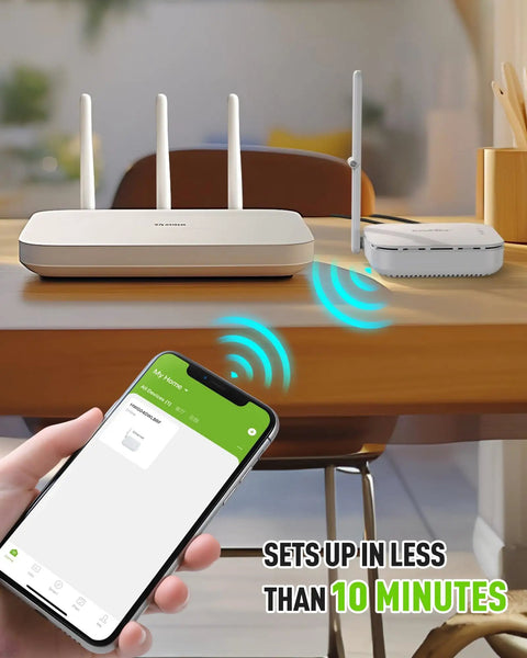 WiFi And Ethernet Enabled Water Timer Gateway For Sprinklers And Drip Irrigation Never Offline HWG040 Hub setup with smartphone