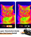 Turn Your Smartphone Into A 192x192 Thermal Imager With USB C Plug And Play For Android And iPhone, thermal image of a cat