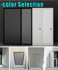 Lockable Aluminum Attic Access Door Straight Up Durable Rock Solid Soundproof Wall Panel With Easy Secure Closure for color options.