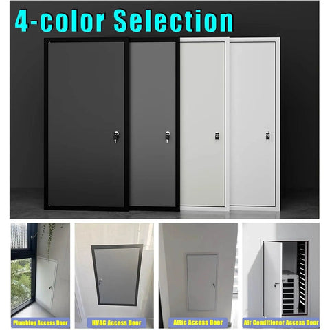 Lockable Aluminum Attic Access Door Straight Up Durable Rock Solid Soundproof Wall Panel With Easy Secure Closure for color options.