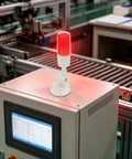 Plug And Play USB 3 Color Stack Signal Tower Light With Buzzer For Industrial Control And Remote Status Alerts, 5V USB Powered, PC Compatible Indicator For Machinery, Automation, And Factory Monitoring, red LED on control cabinet