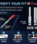 Deutsch DT Connector Pins And Sockets Kit With Solid Contacts Size 16 crimped wire illustration and contact examples