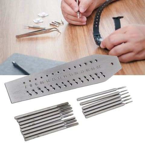 36 Hole Watchmakers Tap And Die Set Stainless Steel Micro Tool Kit with steel board and tools for repair and making