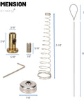 Top Shelf Spring Loaded Gate Latch Cable Pull Kit parts including springs, hardware, and tools for wooden fence gates.