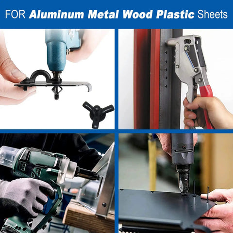 Tools using Three Sixteenth Inch Tri Grip Rivets Set Fifty Pieces With Waterproof O Rings For Marine Use Aluminum Blind Rivets