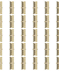 Half Inch PEX B Brass Fittings Set with Drop Ear Elbows Tees and Couplings for Plumbing includes 5 brass elbows and 10 stainless cinch clamps