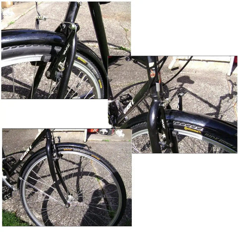 V Brakes For Bikes Front And Rear V Brake Set for MTB showing aluminum arms and 110mm arch on a bicycle