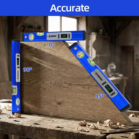 Professional Aluminum Digital Level With Strong Magnet And Auto Glowing Bubbles For Hella Precise Angle Measurement And Reliable Drainage Slope Checks On Any Diy Workshop Project