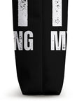 Side view of I Cant My Foil Is Calling Wing Foil Tote Bag For Wingfoiling Enthusiasts And Wingsurfing Fans 16 by 16 inch with graphic print