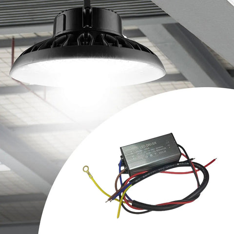 Heavy Duty 100W LED Driver Delivering Badass Durability And Hella Reliable IP66 Waterproof Protection For Outdoor And Industrial Lighting Rigs Pushing Smooth 600mA Constant Current For Flawless SMD LED Hookups with wires and connection terminals.