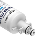 Close-up of LG LT700P Refrigerator Water Filter Replacement with Advanced Filtration, showing leakproof fit and connection details.