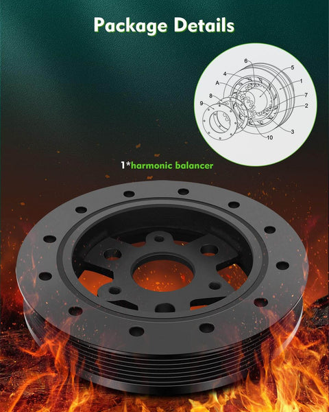 Harmonic Balancer Crankshaft Belt Drive Pulley Beefed Up Fits Ford Aerostar 1990 To 1997 Ranger 1990 To 2000 Explorer 1991 To 2002
