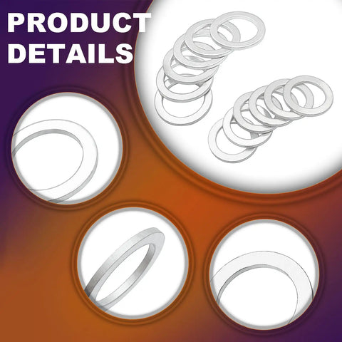 Six Piece Transmission Drain Plug Crush Washer And Rear Differential Gasket Kit with aluminum seals and washers