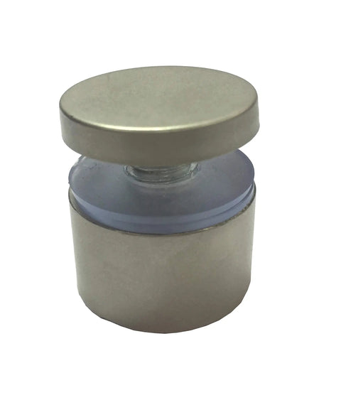 Gritty Matte Sandblasted Stainless Steel Standoffs 25Mm With Hex Nuts Bolts, close-up view for display mounting.