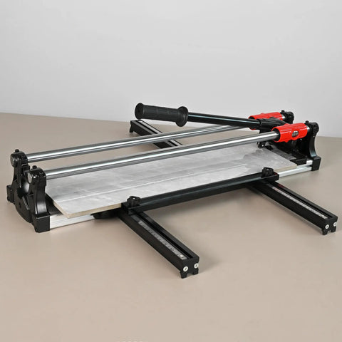 Beefy 24 Inch Manual Tile Cutter Featuring Slick Double Rail Guide System And Wide Aluminum Base Heavy Duty Hand Tool For Cutting Ceramic And Porcelain Floors Fast