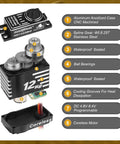 Waterproof Beefy 12kg High Torque TRX4M Servo With Aluminum Shell Coreless Motor, Metal Gear Digital Steering, labeled parts view