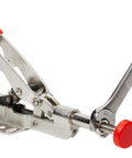 Auto-Adjust Toggle Clamp For Inline Workbench With Horizontal Base Plate, 450 Lb Hold Capacity, Quick Setup And Solid Hold