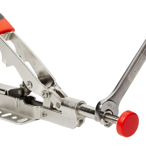 Auto-Adjust Toggle Clamp For Inline Workbench With Horizontal Base Plate, 450 Lb Hold Capacity, Quick Setup And Solid Hold
