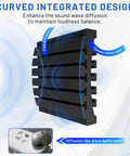 Curved Acoustic Foam Panel showing integrated design for sound wave diffusion, part of the 24 Pack Curved Acoustic Foam Panels 3X12X12 Inches Killer Sound Blocking Wedge Tiles Professional Grade Noise Canceling Acoustics For Home Office And Podcast Studio With Tight Seal Adhesive Strips.
