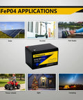 24V 9Ah LiFePO4 Deep Cycle Battery With Built In 30A BMS for lighting, scooters, ride on toys, power wheels and UPS under 600W, shown with applications