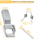 Dimensional view of Washer Door Lock Hook And Strike Assembly For LG And Kenmore Washers - Replaces 4026ER4004B And More, MFG63099101.