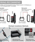 Heavy Duty 12 Volt Linear Actuator Featuring A Clean Two Inch Stroke And Rock Solid Push Pull Action Designed For Smooth Household Upgrades And Moving Heavy Loads Like A Champ wiring diagram showing extended and retracted positions.