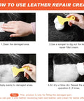 Heavy Duty Leather Filler And Repair Paste 4.5 Oz Quick Fix Compound application guide for restoring damaged leather.