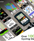 Screens of Rider S510 GPS Bike Computer With A Two Point Eight Inch Color Touchscreen Offline USA Maps Crisp Turn By Turn Navigation