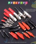 108 Pcs Alligator Clip Set with red black 35mm 45mm 53mm metal crocodile clips and 5A 15A 30A charging clips for testing