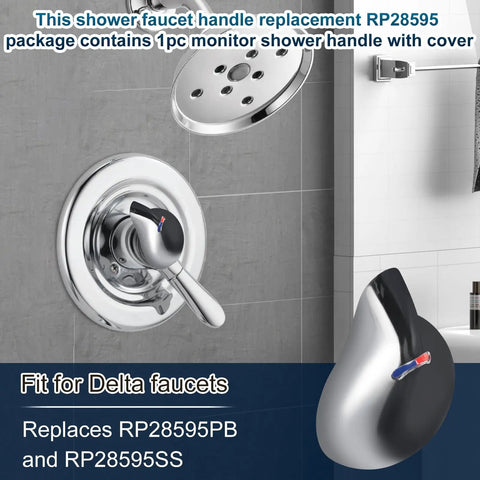 Shower Knob Replacement For Delta Faucet Temperature Control Handle With Cover Chrome No Fuss Repair Kit Easy Install