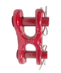 Twin Double Clevis Three Eighths Grade 70 Red Powder Coated Lifting Hardware Pack Of Six for chain link repair and field rigging