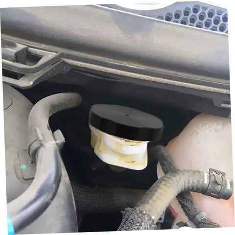 Aluminum Brake Fluid Reservoir Drift Oil Tank for cars under hood installation detail, high performance car brake oil cup.