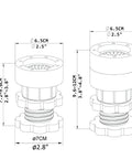 Heavy Duty Adjustable Leveling Feet For Washers Dryers And Fridges With Grippy Rubber Pads That Shut Out Moisture Guard Floors And Make Quick Tidy Ups A Total Breeze Solid Four Pack, detailed dimensions and designs.