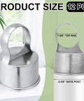 12 Pack Chain Link Fence Ring Caps For 2-3/8 Inch OD Posts And 2-1/2 Inch Aluminum Eye Top Rails With 1-5/8 Inch Loop