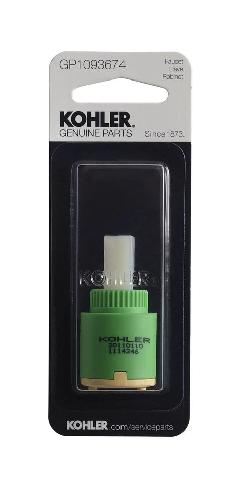 Kitchen Faucet Valve Kit GP1093674 in retail packaging, genuine Kohler replacement part for leak free performance.