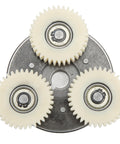 Top view of Heavy Duty Electric Motor Gear Clutch Kit with 36T Nylon Gear Planetary System for 500W to 750W Motor Replacement.