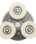 Close-up of 36T Planetary Nylon Gears Clutch Kit for Bafang Electric 500W E Bike Motor showcasing nylon gears and metal plate.