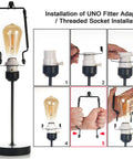 Installation guide for adjustable 7 to 10 inch lamp harp kit for standard lamp rod and E26 base, heavy duty harp with finial.