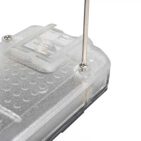 Top Notch Transparent Battery Case For Motorola Two Way Radios Featuring Type C Fast Charging, showing clear exterior and antenna.