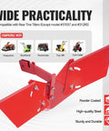 Hiller Furrower Kit For Rear Tine Tiller With Adjustable Wing, 3 Connection Types, red powder-coated steel, compatible with Husqvarna.