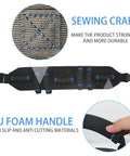 Detailed view of All In One Gait Belt For Seniors With Seven Handles For Safe Patient Transfers Grab And Go Quick Release Buckle.