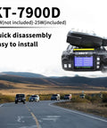 High Power Quad Band Mobile Ham Radio 25W VHF 136-174MHz And 20W UHF 400-480MHz with disassembly and install features
