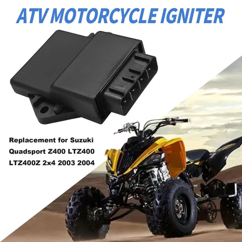 CDI Ignition Box Replacement For Suzuki Quadsport Z400 LTZ400 2x4 2003 2004, plug-and-play installation, durable plastic housing