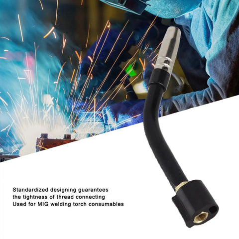 15AK Brass Solder Neck For MIG Welder High Heat Resistant Durable Consumables And Hardware Supplies For Tough Jobs with black handle.