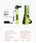 Mini 0.5L Scuba Tank Portable Underwater Breathing Cylinder For Short Dives Up To 10 Minutes with bag and lanyard included.