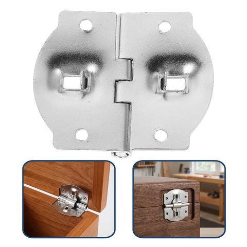 Hidden Concealed Mount Cabinet Hinges With Adjustable Angle For Storage And Luggage Cases, Dual Shaft Metal Box Hinge Design