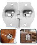 4 Pack Dope Heavy Duty Iron Folding Support Hinges 2.1x1.8 Inch dual shaft design with hidden slot for boxes and DIY use